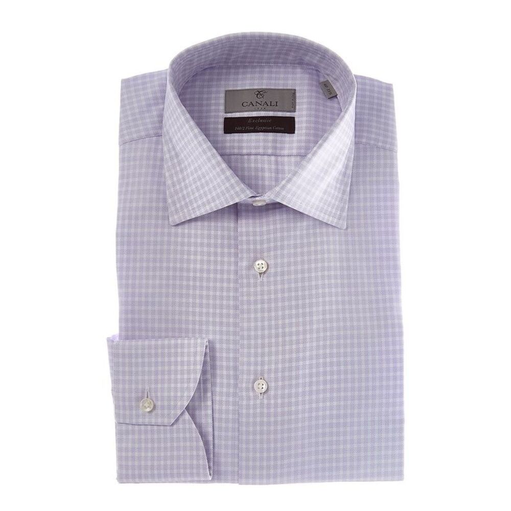 Canali Mens  Dress Shirt, Purple